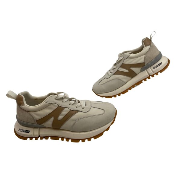 Necap Cream & Tan Lace Up Sneakers | Size 41EU - Picture 1 of 7